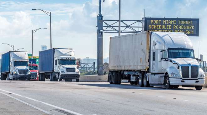 BAYSHORE EQUITY LLC dry van trailers at the dock
